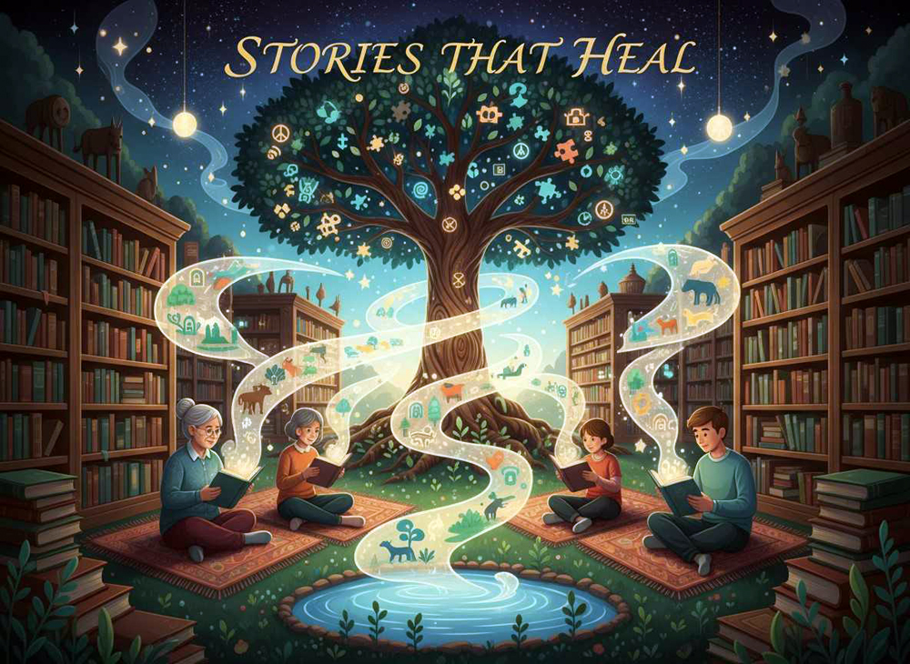 Geschichten, die heilen (c) Gilbert Shang Ndi / KI